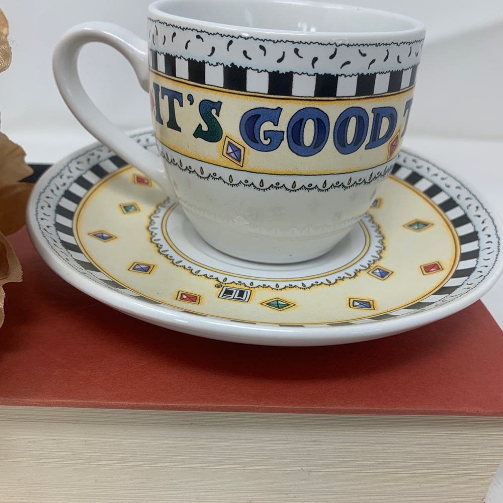 Colorful Ceramic Cup and Saucer Set